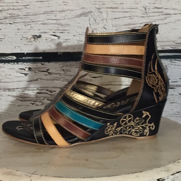 elite by corkus Shoes - Elite by Corkus strappy gladiator wedge sandals